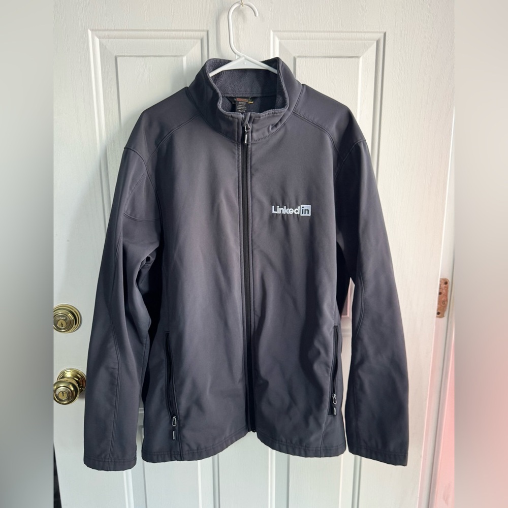 CORE365 Men’s Softshell Jacket SIZE XL, Dark Gray LinkedIn Logo
